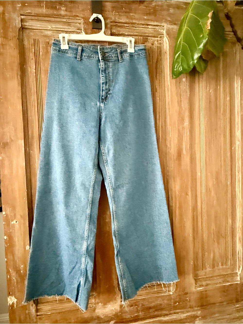 Zara Wide-Leg High Waist Jeans in Light Blue